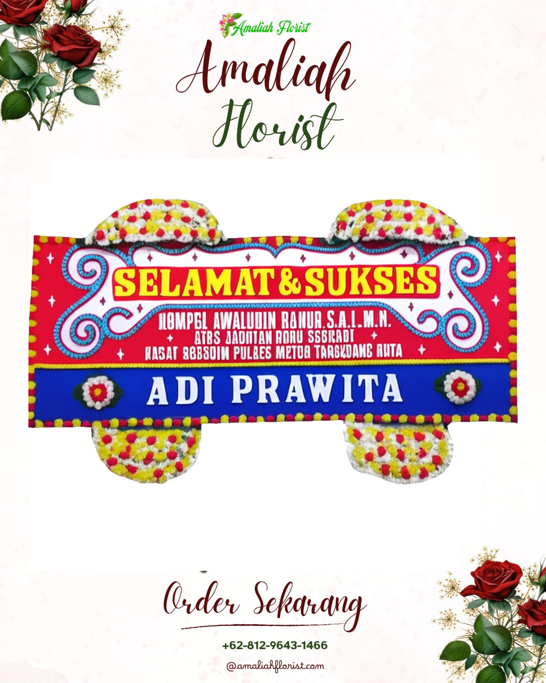 Papan Bunga Ucapan Selamat Polokarto